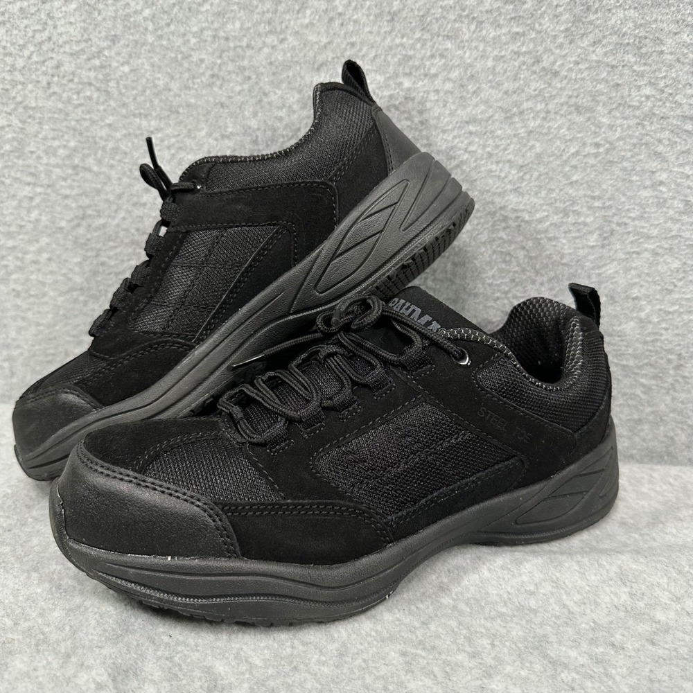 Brahma Mens MNBR0241000 Black Adan Steel Toe Slip Resistant Size 9 Work Shoes